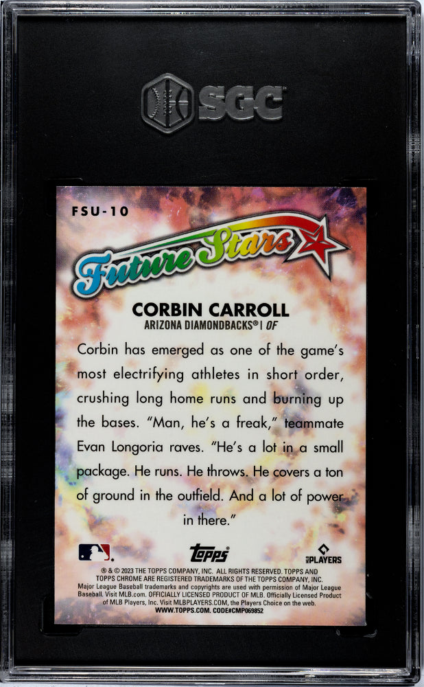 2023 Topps Chrome Update Corbin Carroll #FSU-10 SGC 10