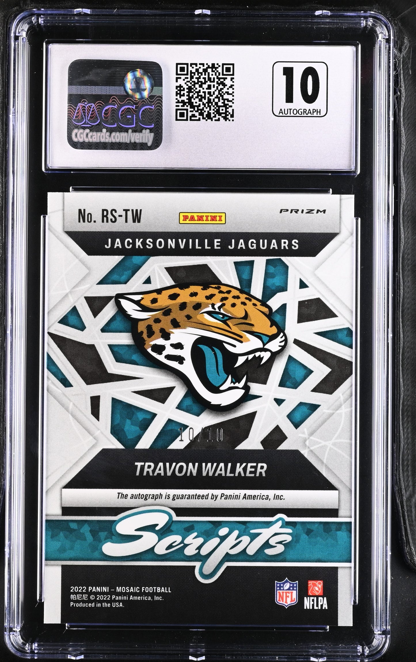 2022 Mosaic Travon Walker #RS-TW CGC 9.5