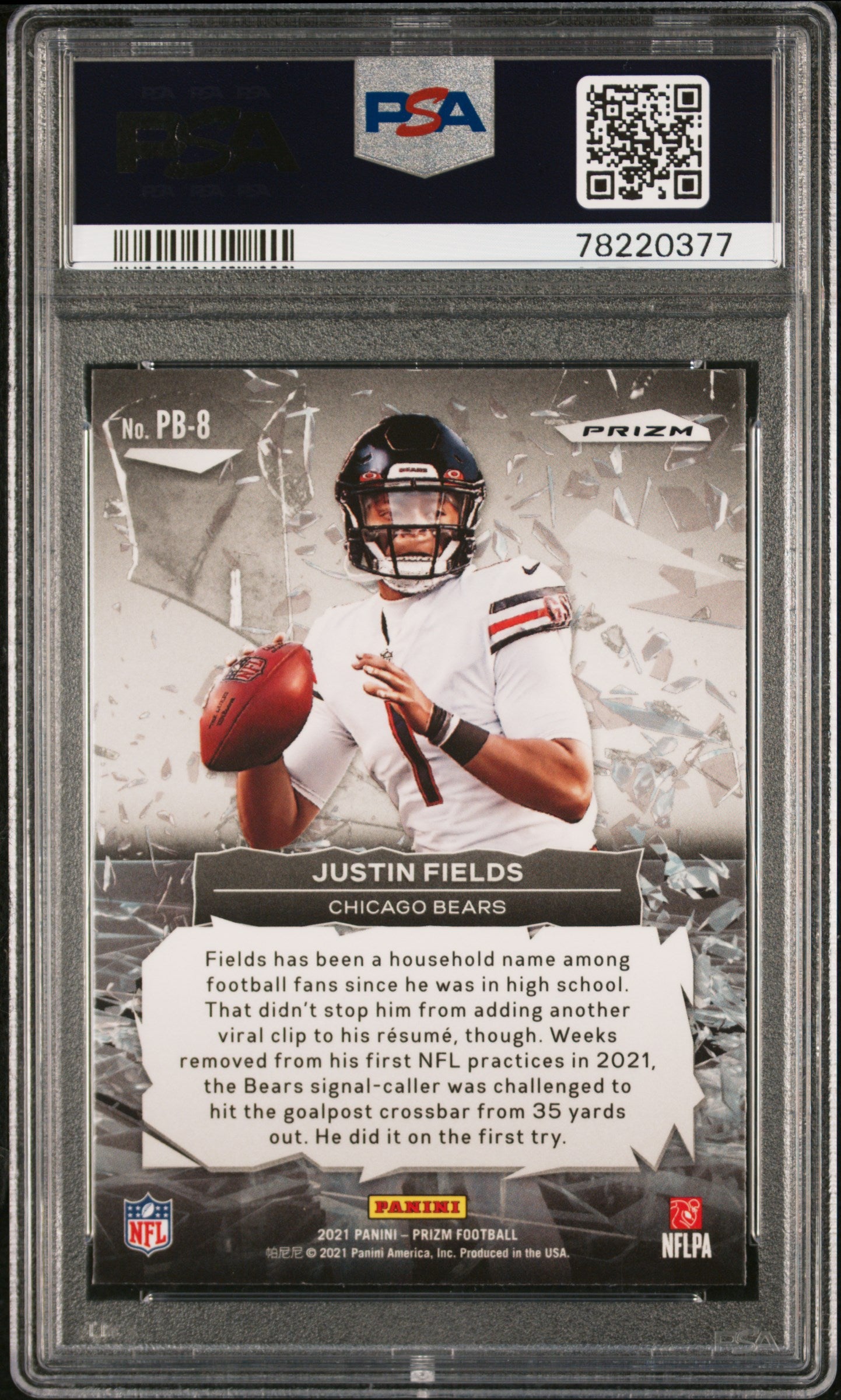 2021 Panini Prizm Prizm Break Justin Fields #PB8 PSA 10