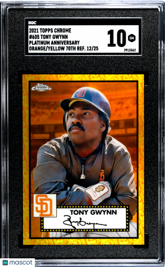 2021 Topps Chrome Platinum Anniversary Tony Gwynn #605 SGC 10