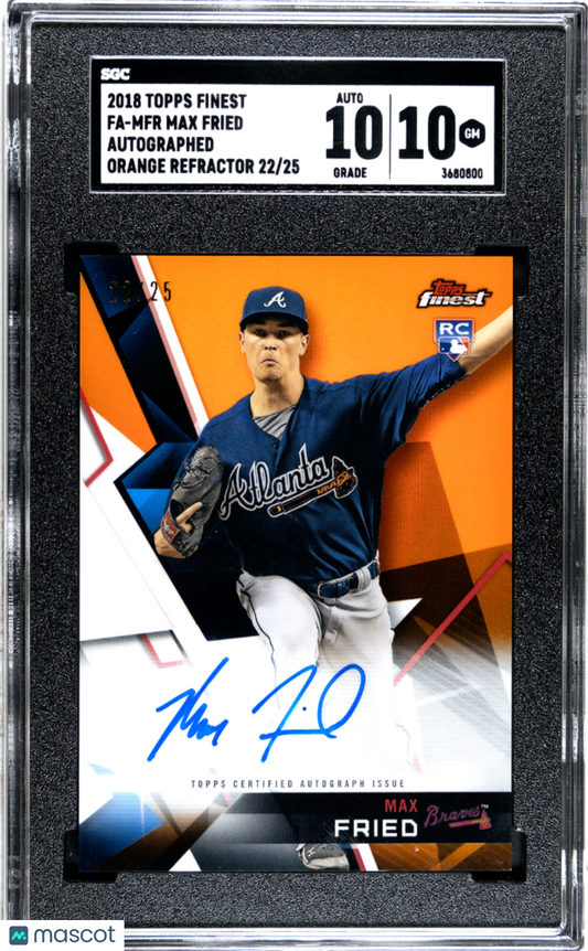 2018 Topps Finest Max Fried #FA-MFR SGC 10