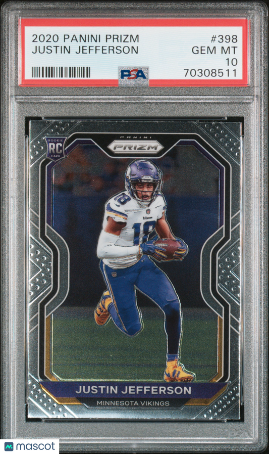 2020 Panini Prizm Justin Jefferson #398 PSA 10