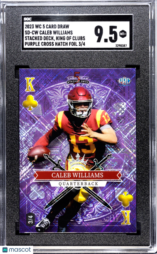 2023 Wild Card 5 Card Draw Stacked Deck Caleb Williams #SD-CW SGC 9.5