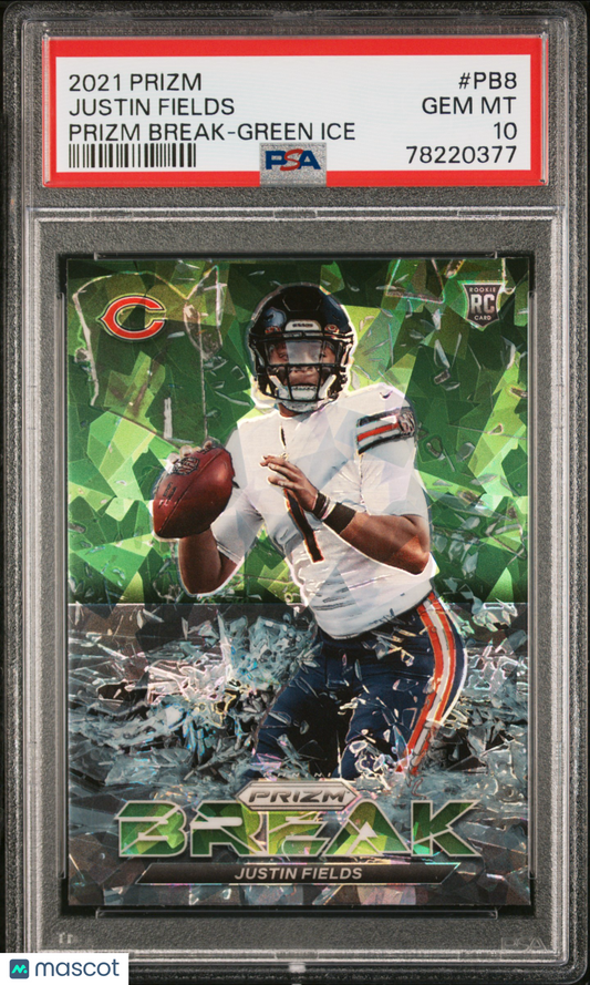 2021 Panini Prizm Prizm Break Justin Fields #PB8 PSA 10