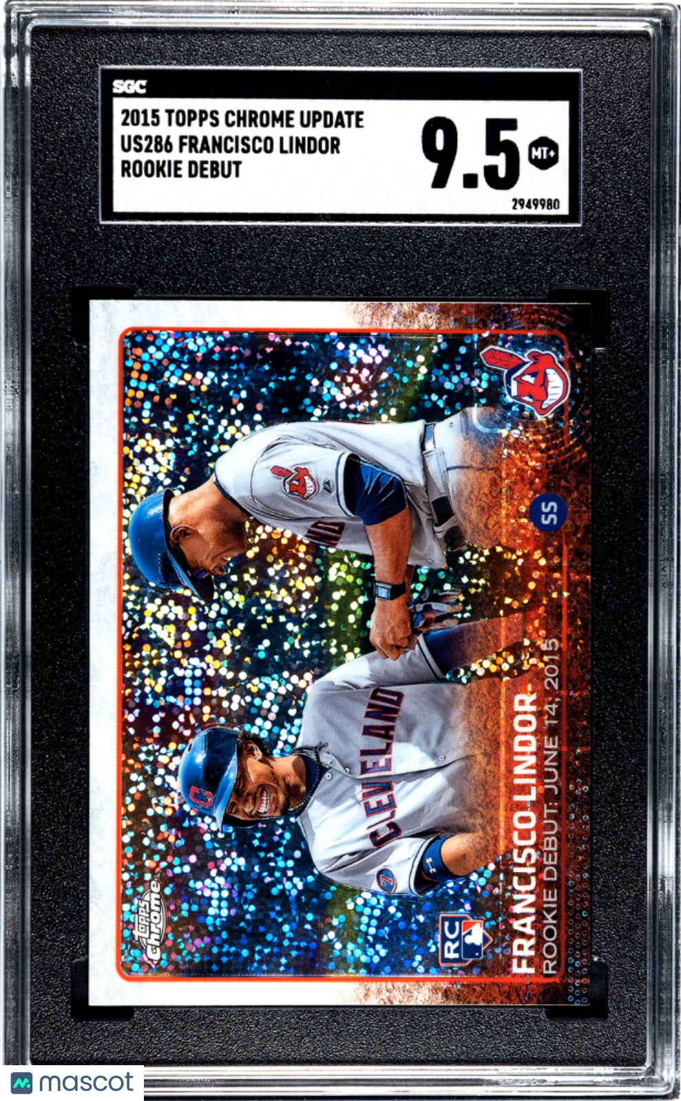 2015 Topps Chrome Update Francisco Lindor #US286 SGC 9.5