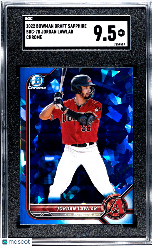 2022 Bowman Draft Sapphire Jordan Lawlar #BDC-78 SGC 9.5