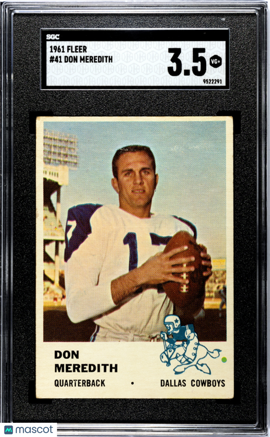 1961 Fleer Don Meredith #41 SGC 3.5