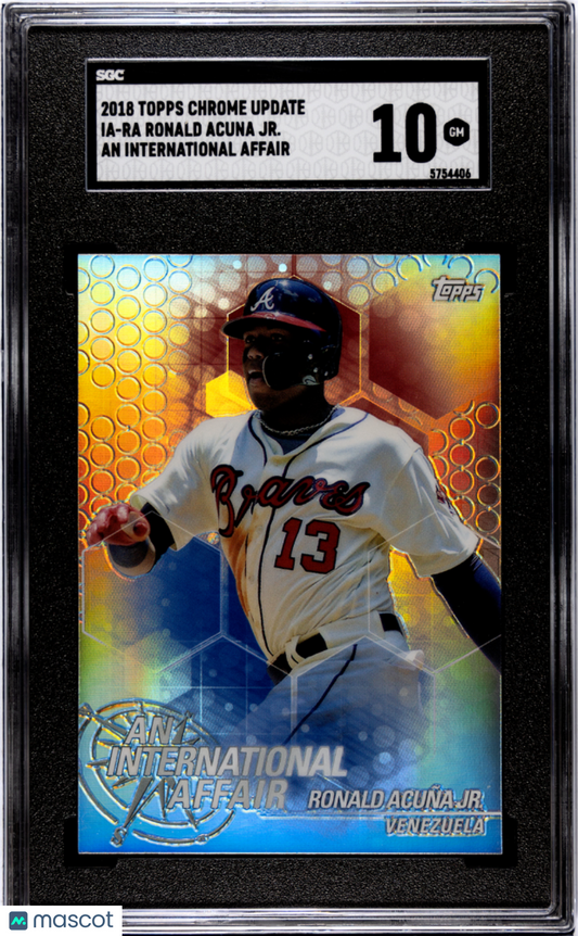 2018 Topps Chrome Update Ronald Acuna JR. #IA-RA SGC 10